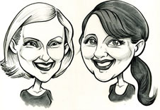 Birthday Party in caricature